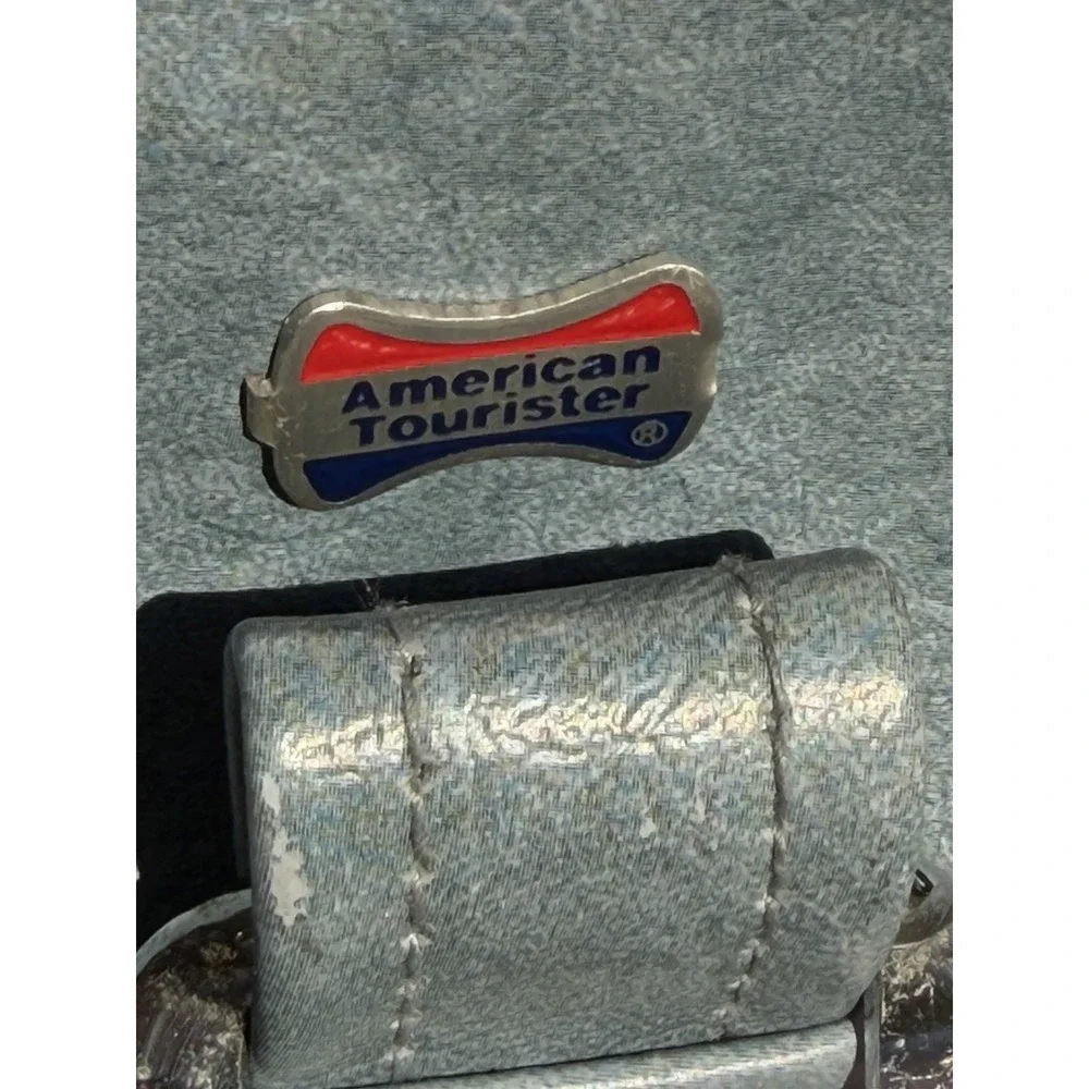 Vintage 1981 American Tourister Duffle Bag Carry On Luggage Dusty Blue